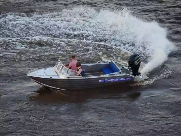 Алюминиевый катер Wyatboat-490 Pro водомет в Перми