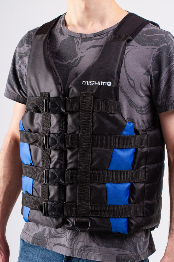Жилет спасательный MISHIMO PRO Премиум качества Черно-синий в Перми