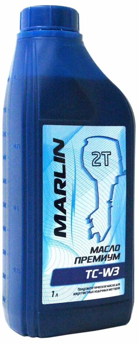 МАСЛО ПОЛУСИНТЕТИЧЕСКОЕ MARLIN ПРЕМИУМ 2Т, TC-W3, 1 ЛИТР в Перми