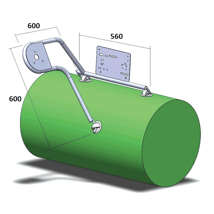 Стойка рулевая с креплением на баллон надувной лодки 25мм в Перми