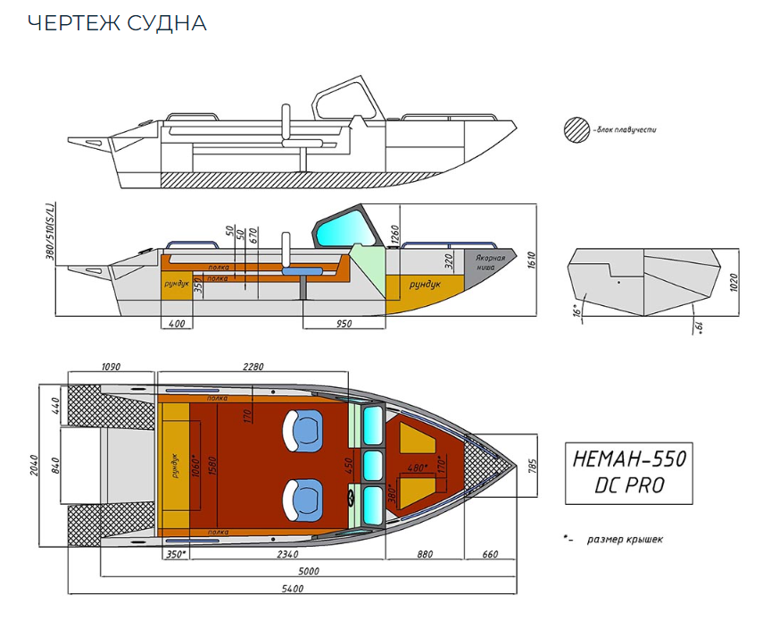 Алюминиевый катер Неман-550 DC Pro в Перми