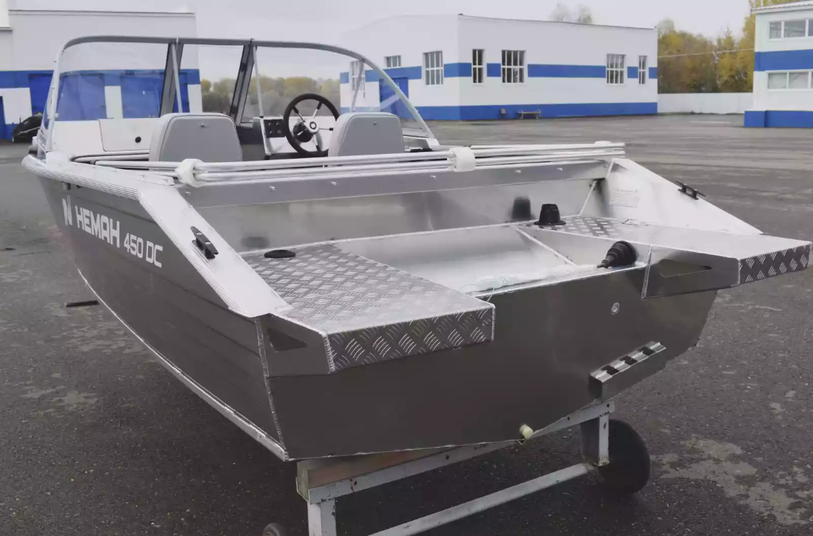 Алюминиевый катер Неман-450 DC NEW без покраски в Перми