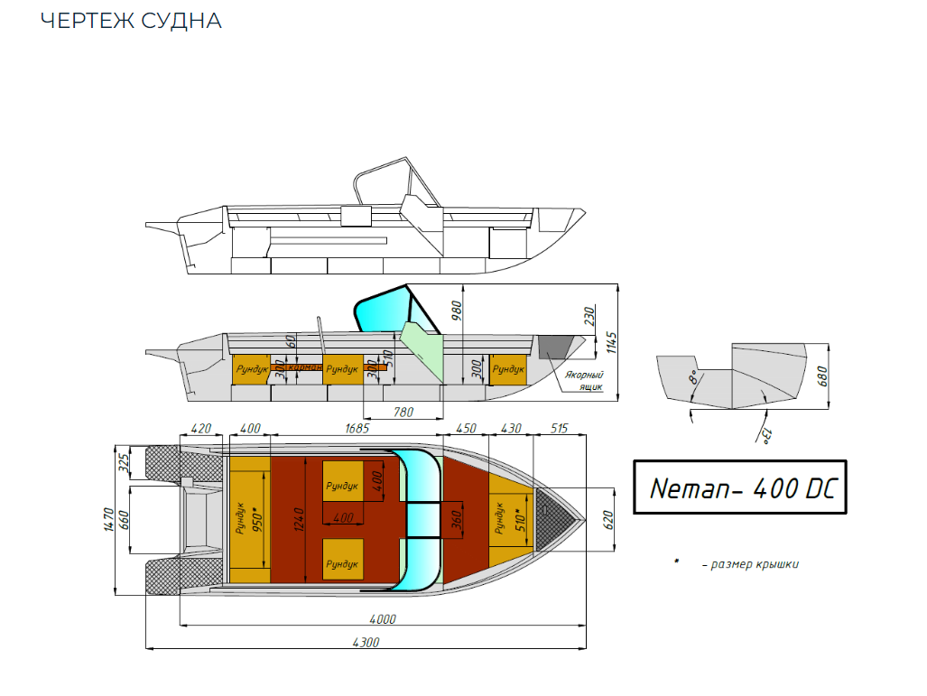 Алюминиевый катер Neman-400 DC в Перми