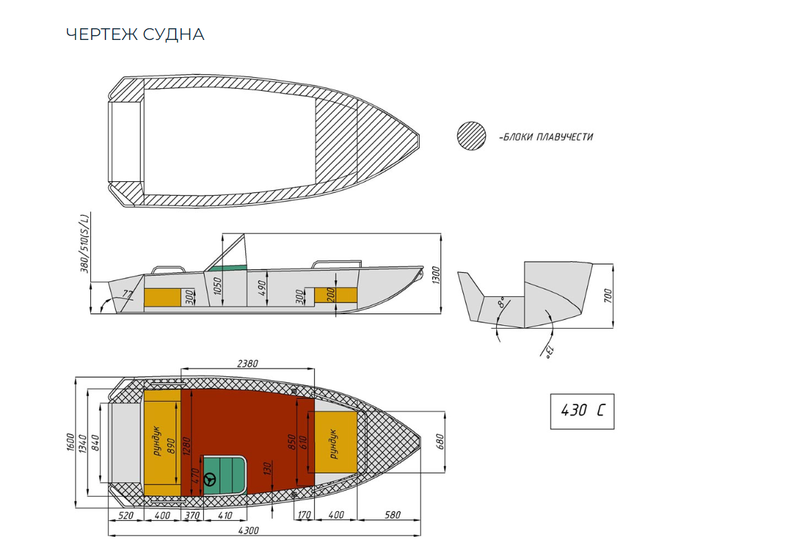 Алюминиевый катер Wyatboat-430 C в Перми