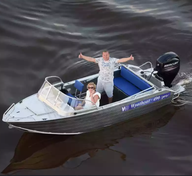Алюминиевый катер Wyatboat-490 Pro в Перми