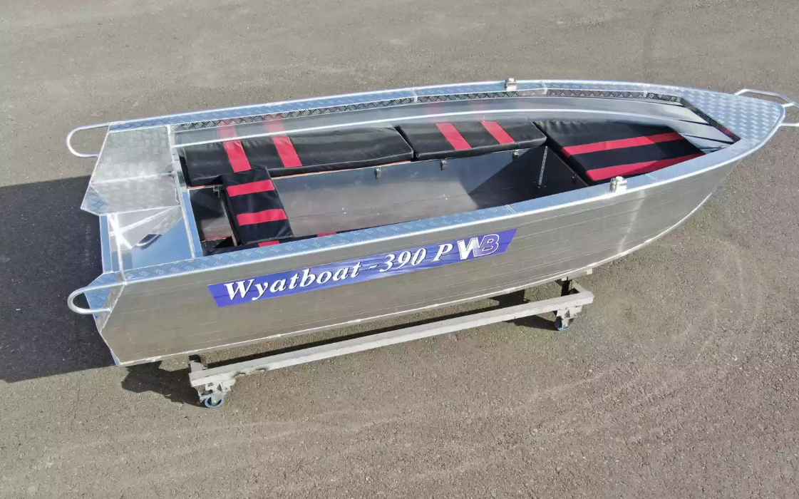 Алюминиевая лодка Wyatboat-390РМ увеличенный борт в Перми