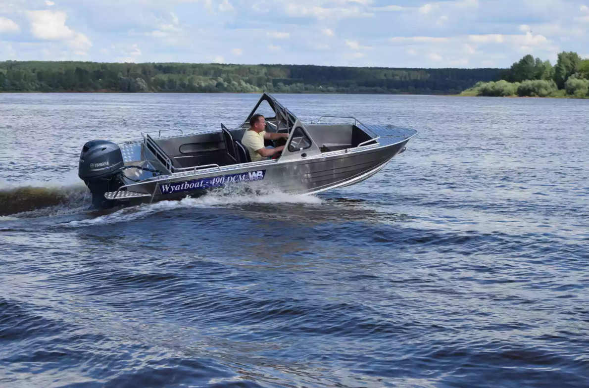 Алюминиевый катер Wyatboat-490 DCM Pro в Перми