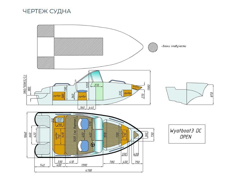 Стеклопластиковый катер Wyatboat-3 DC Open в Перми