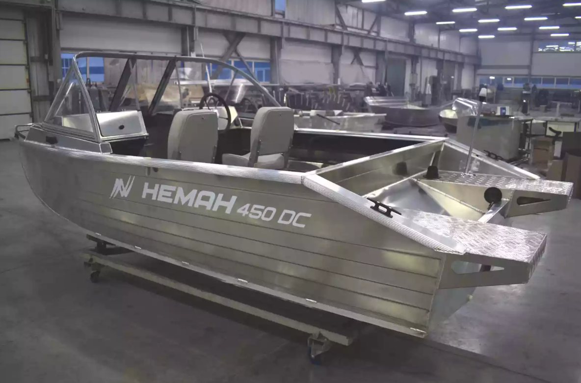 Алюминиевый катер Неман-450 DC NEW без покраски в Перми