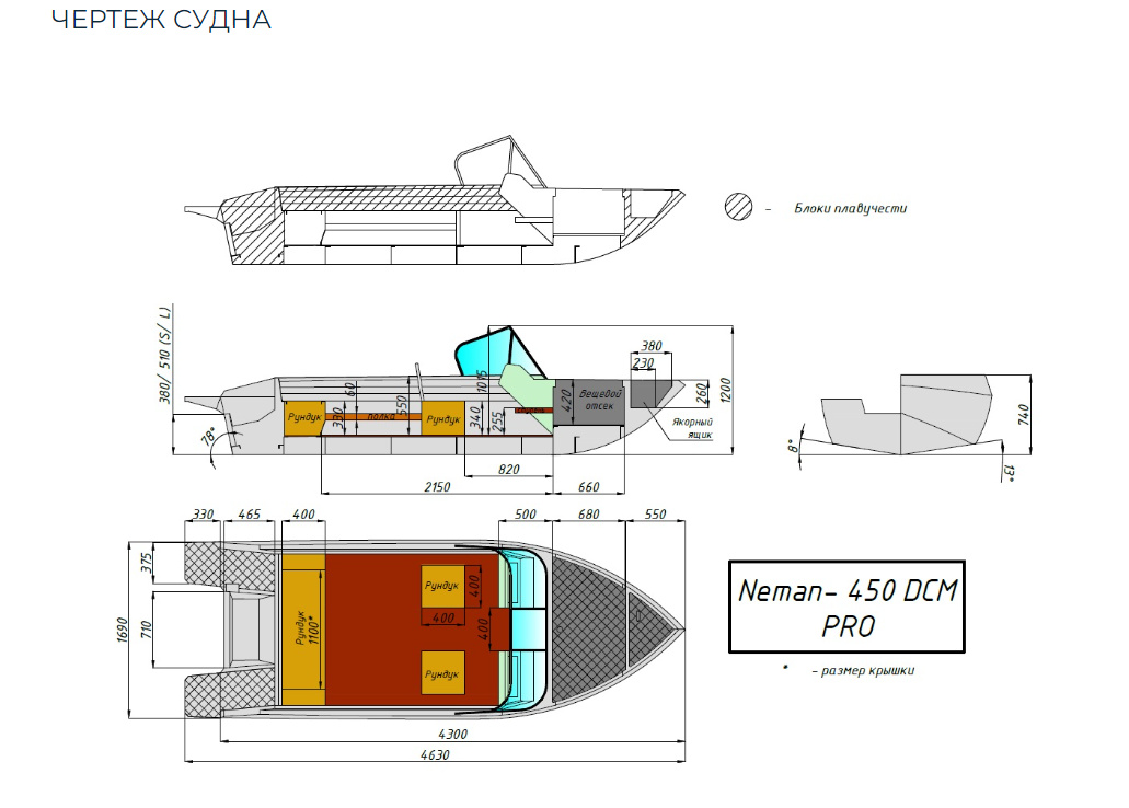 Алюминиевый катер Neman-450 DCM PRO в Перми