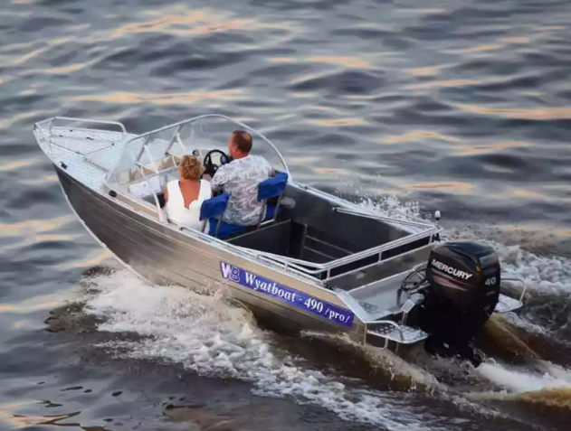 Алюминиевый катер Wyatboat-490 Pro водомет в Перми