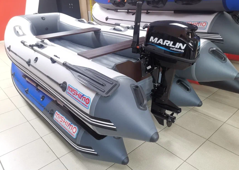 КОМПЛЕКТ ЛОДКА MISHIMO LITE 350 + МОТОР 9,8 Л.С. в Перми