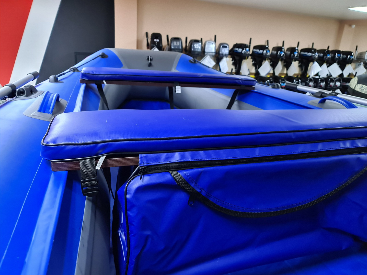 КОМПЛЕКТ МЯГКИХ НАКЛАДОК С СУМКОЙ ДЛЯ ЛОДОК 110Х20 СИНИЙ в Перми