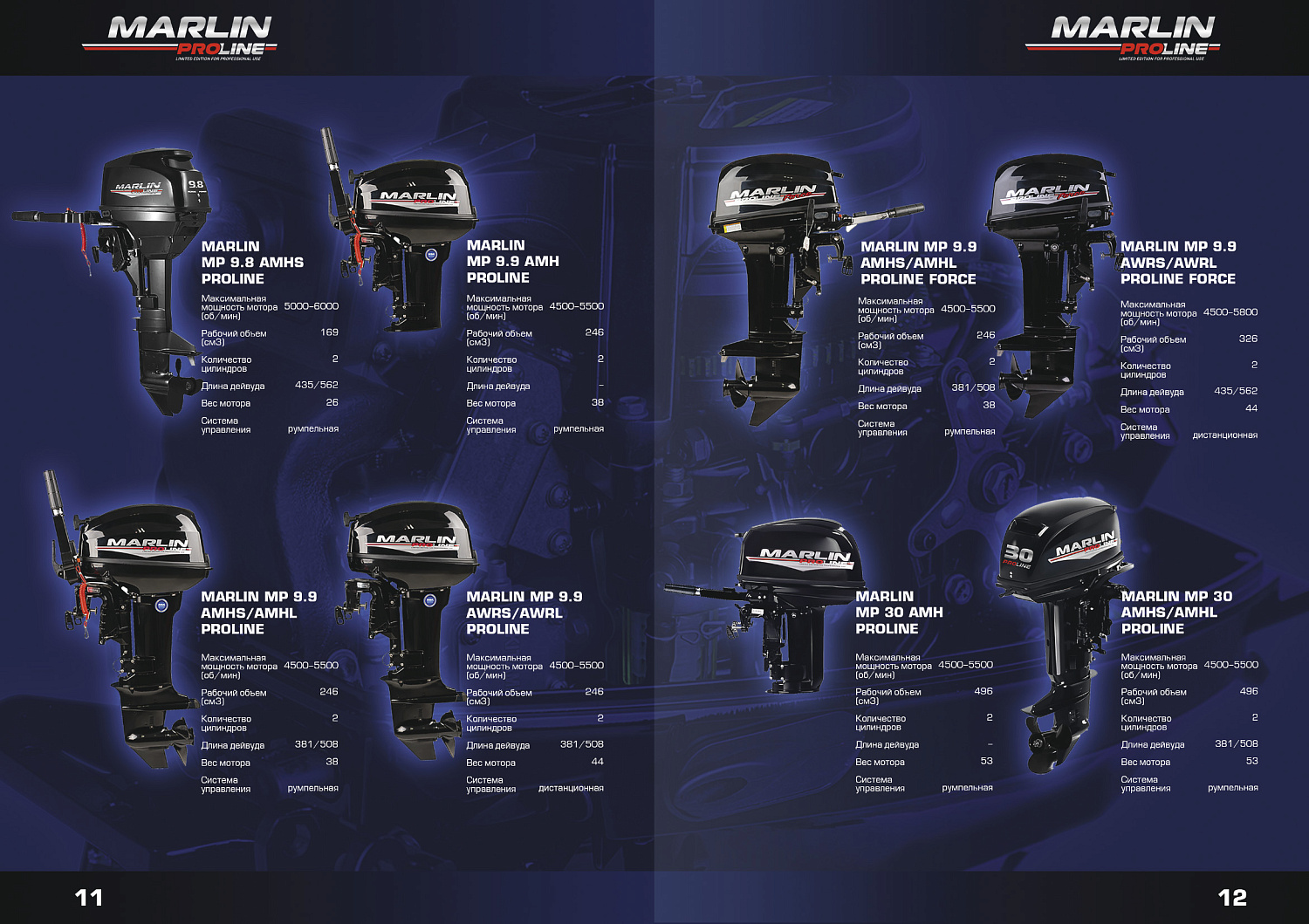 Лодочный мотор MARLIN PROLINE MP 9,8 AMHS в Перми